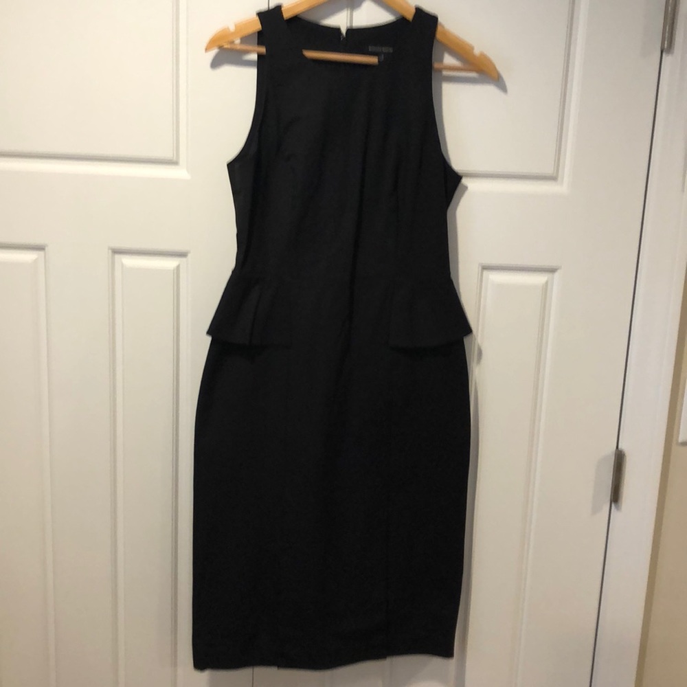 Banana republic black dress with ruffle at hip